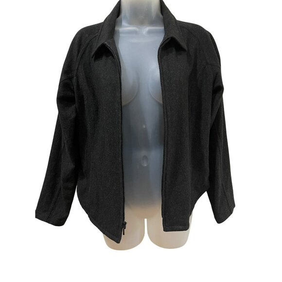 Ibex Womens Black Wool Zip-Up Jacket M - Picture 2 of 8